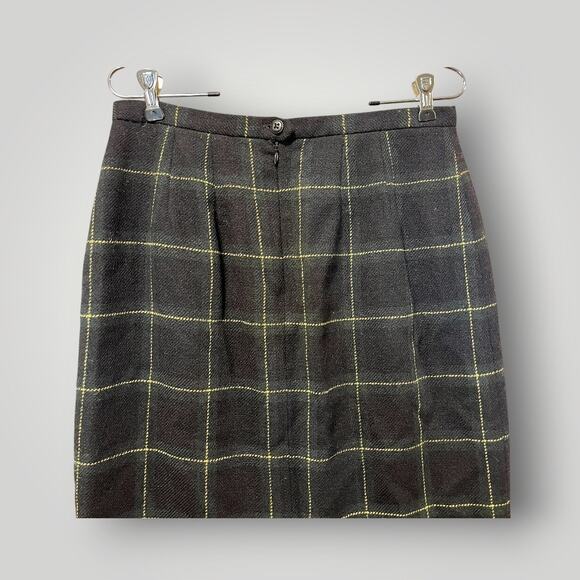 Vintage Harve Benard Sport Plaid Pencil Skirt Women's Size 10 100% Wool - Picture 3 of 10